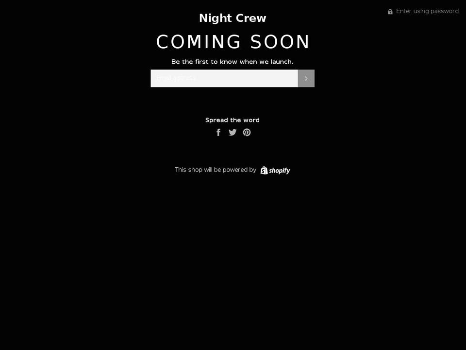 nightcrewtv.com — Shopify storefront screenshot