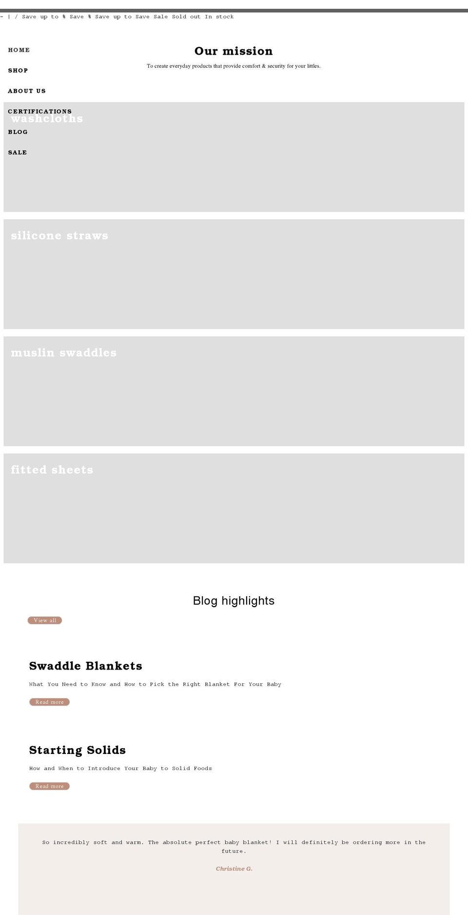 nightingale.baby shopify website screenshot