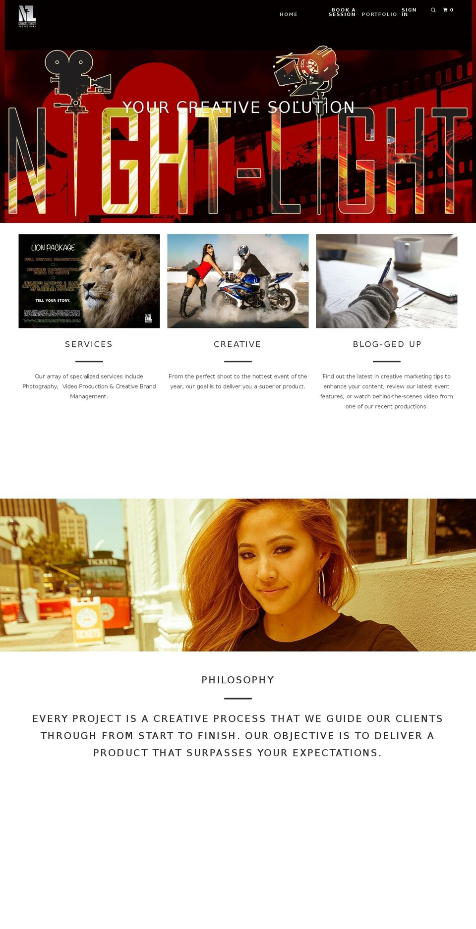 nightlightvideo.com shopify website screenshot