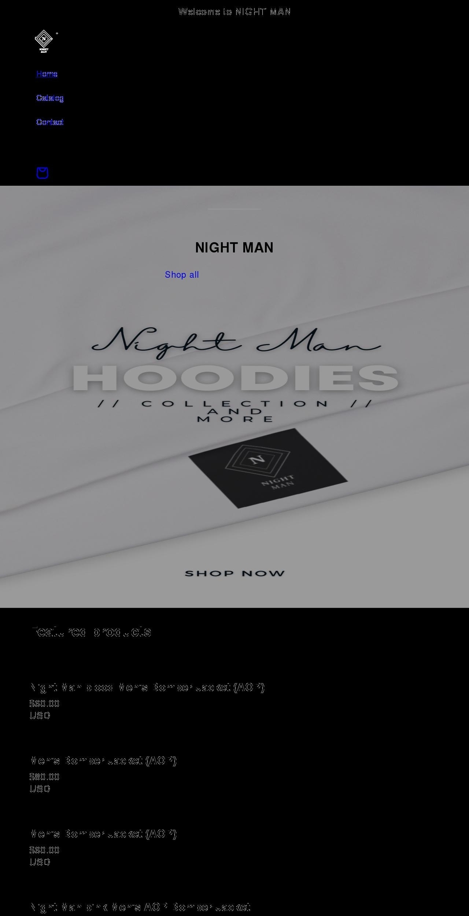 nightman.shop shopify website screenshot