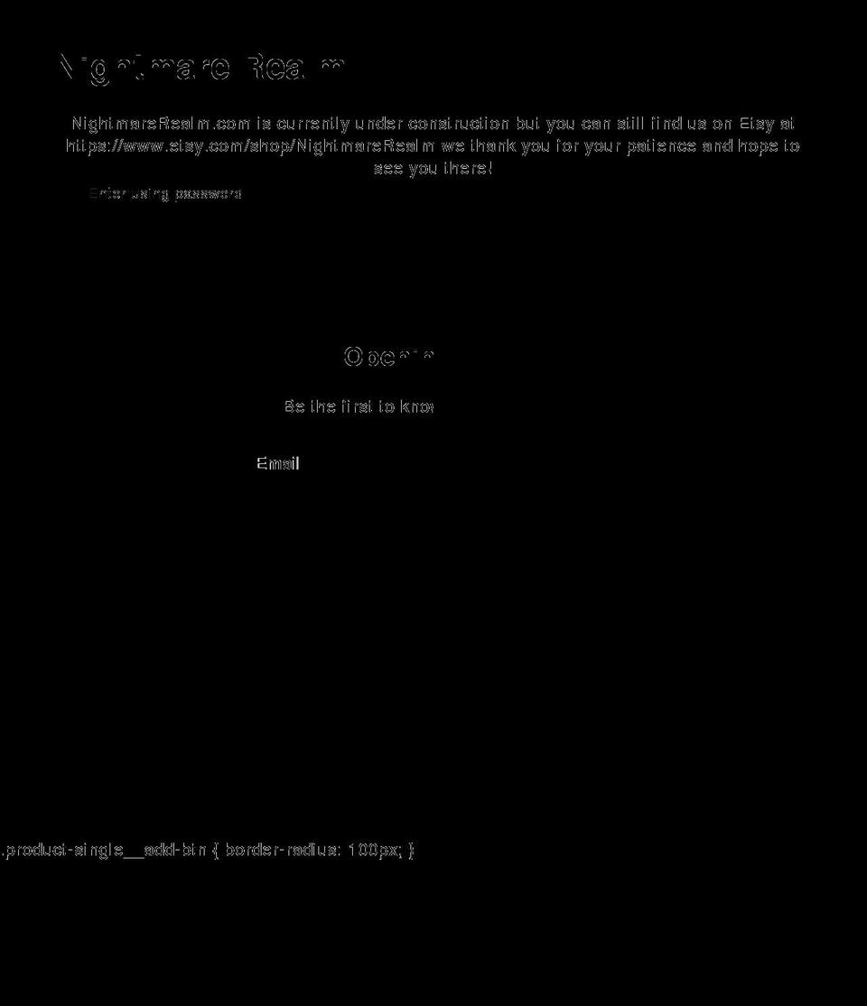 nightmarerealm.com shopify website screenshot
