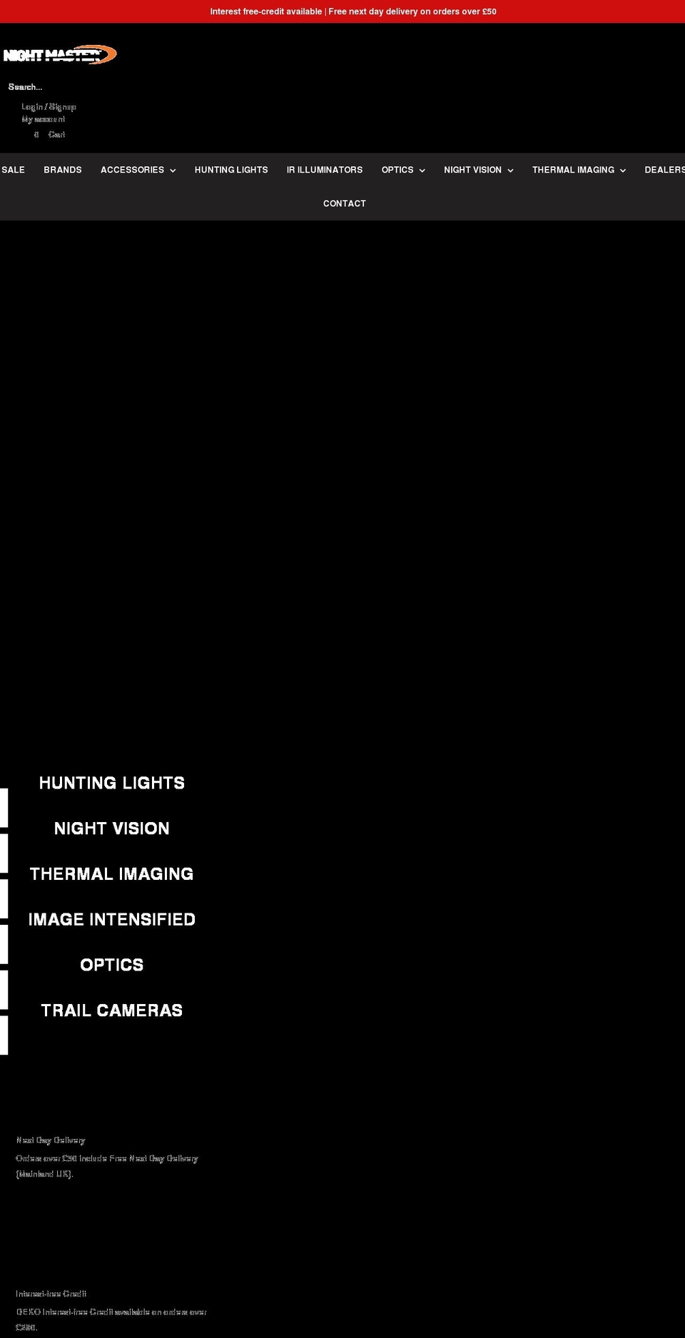 nightmaster.co.uk shopify website screenshot