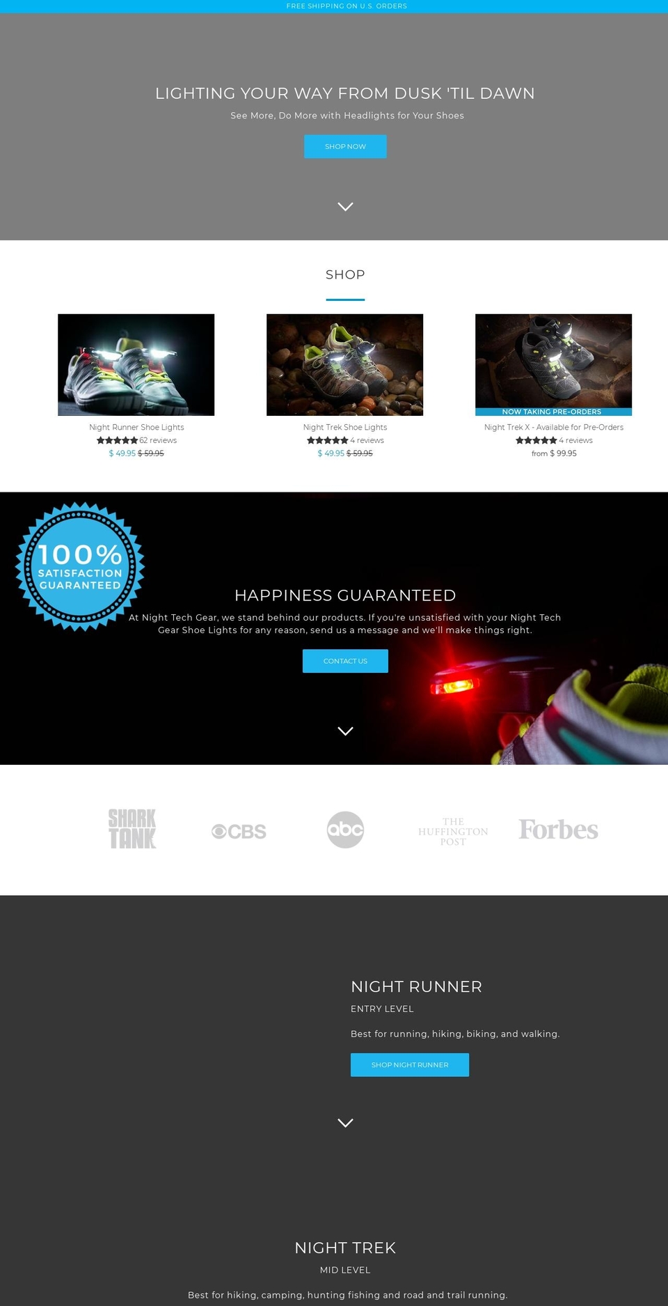 nightrunner270.com — Shopify storefront screenshot