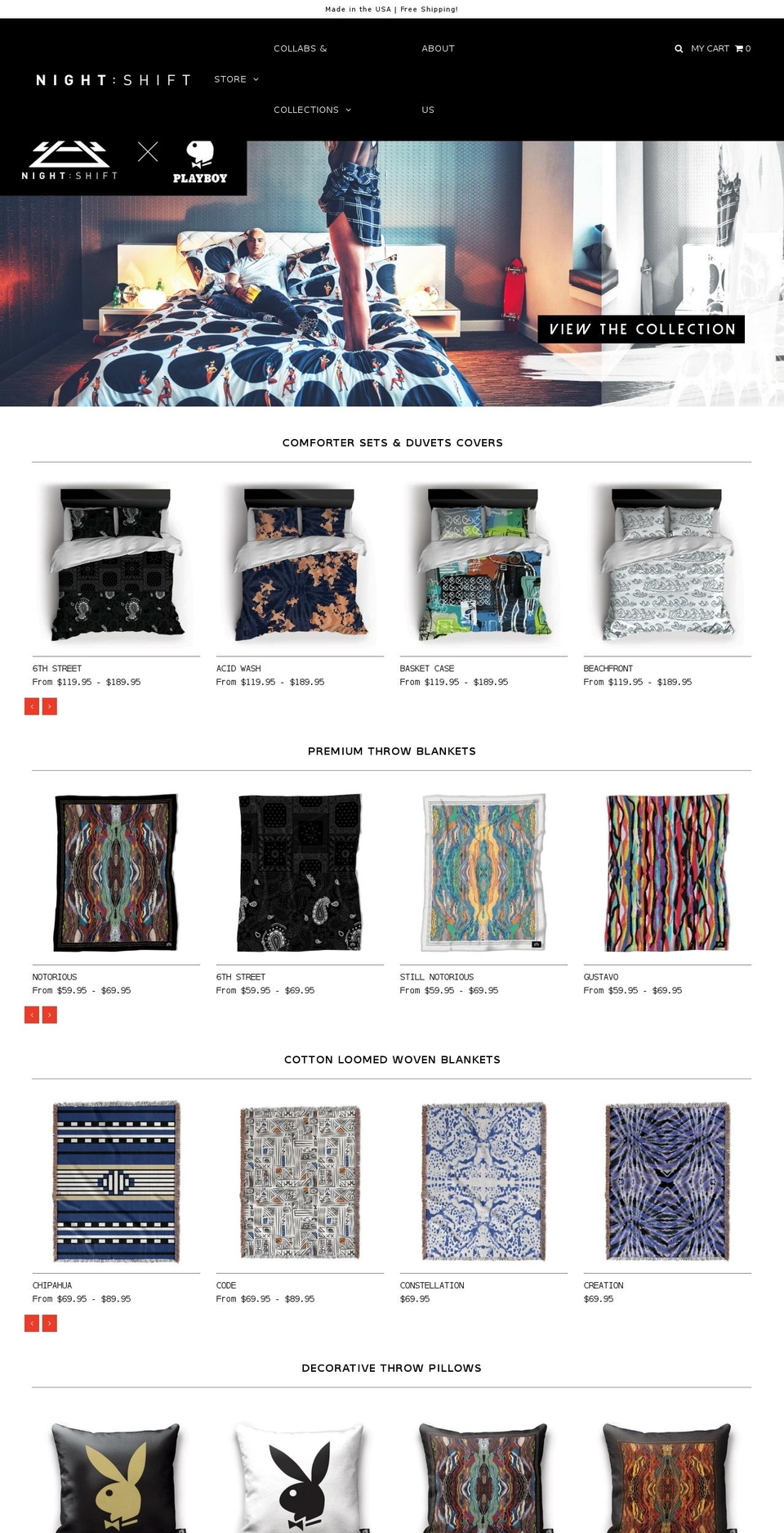 nightshiftgoods.com shopify website screenshot