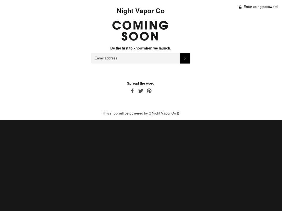 nightvaporco.com — Shopify storefront screenshot