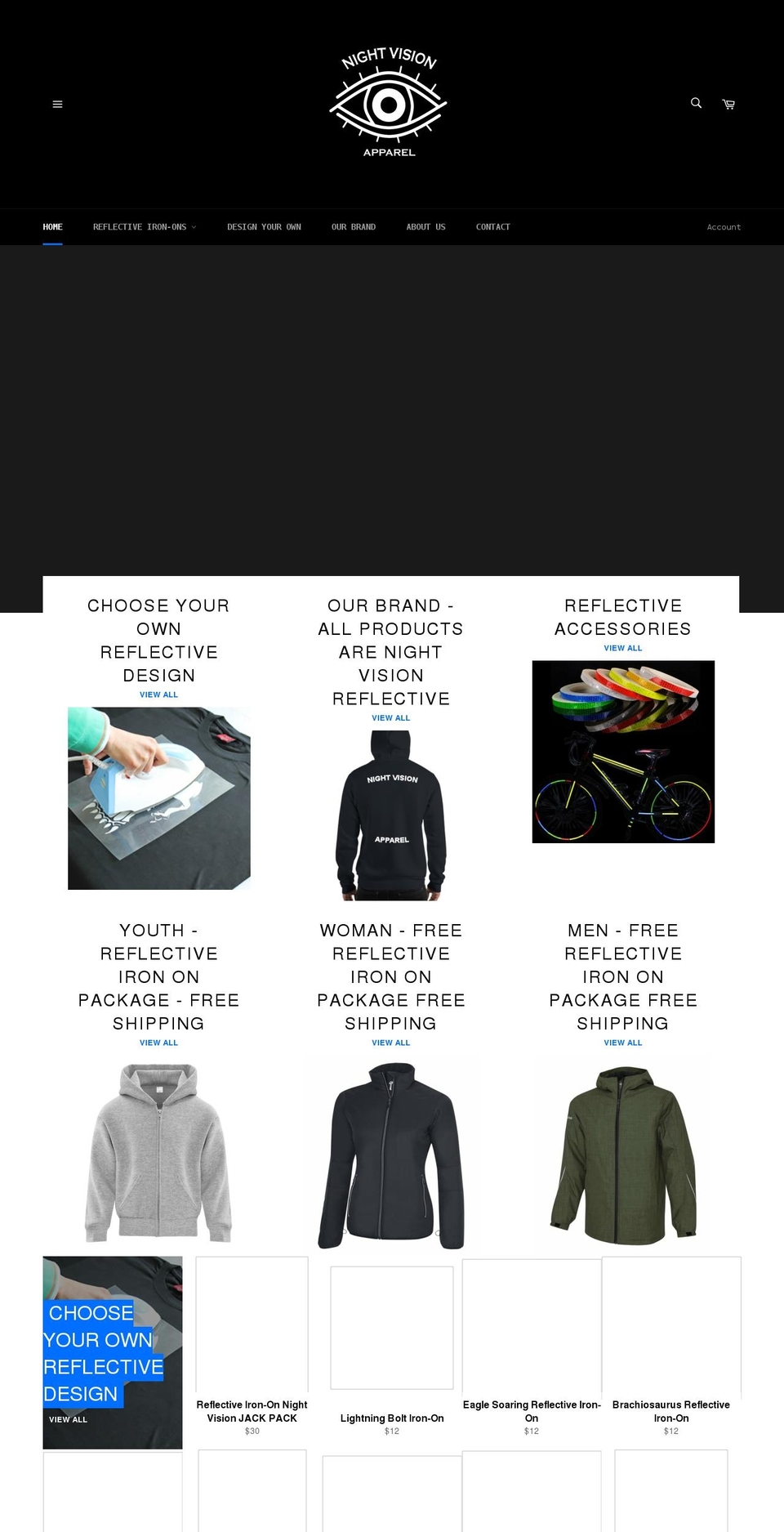nightvisionapparel.com — Shopify storefront screenshot