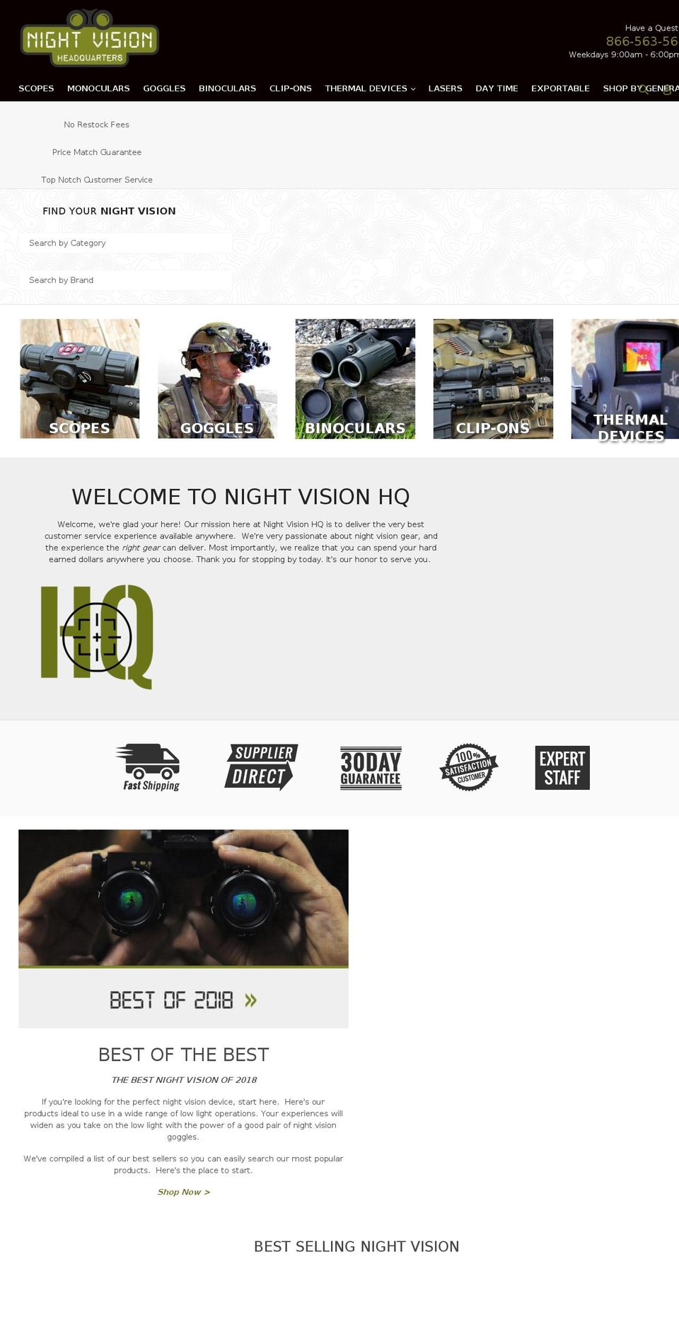 premium-dsl Shopify theme site example nightvisionhq.com