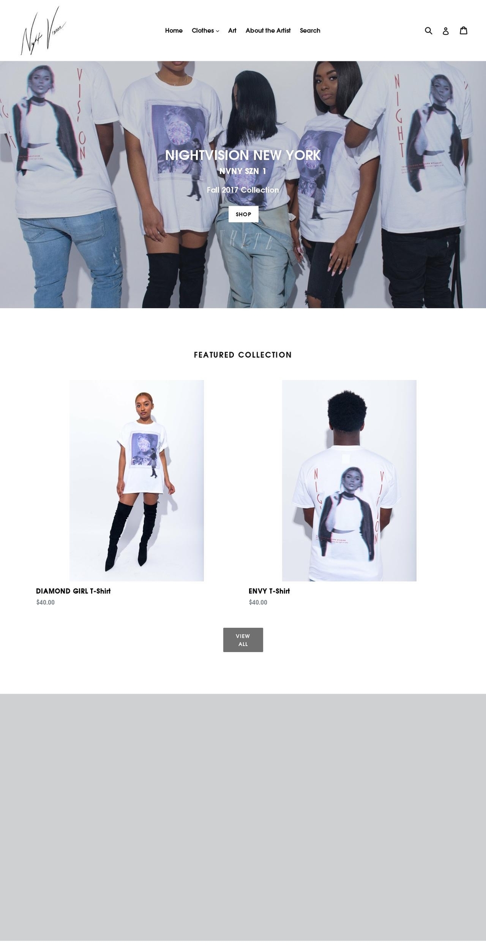 nightvisionny.com — Shopify storefront screenshot