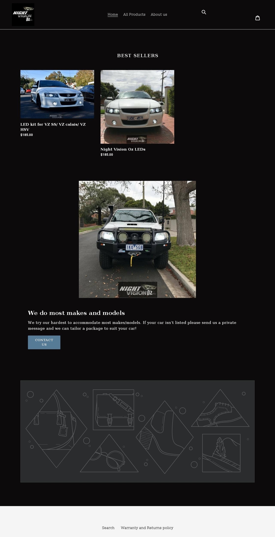 nightvisionoz.com.au shopify website screenshot