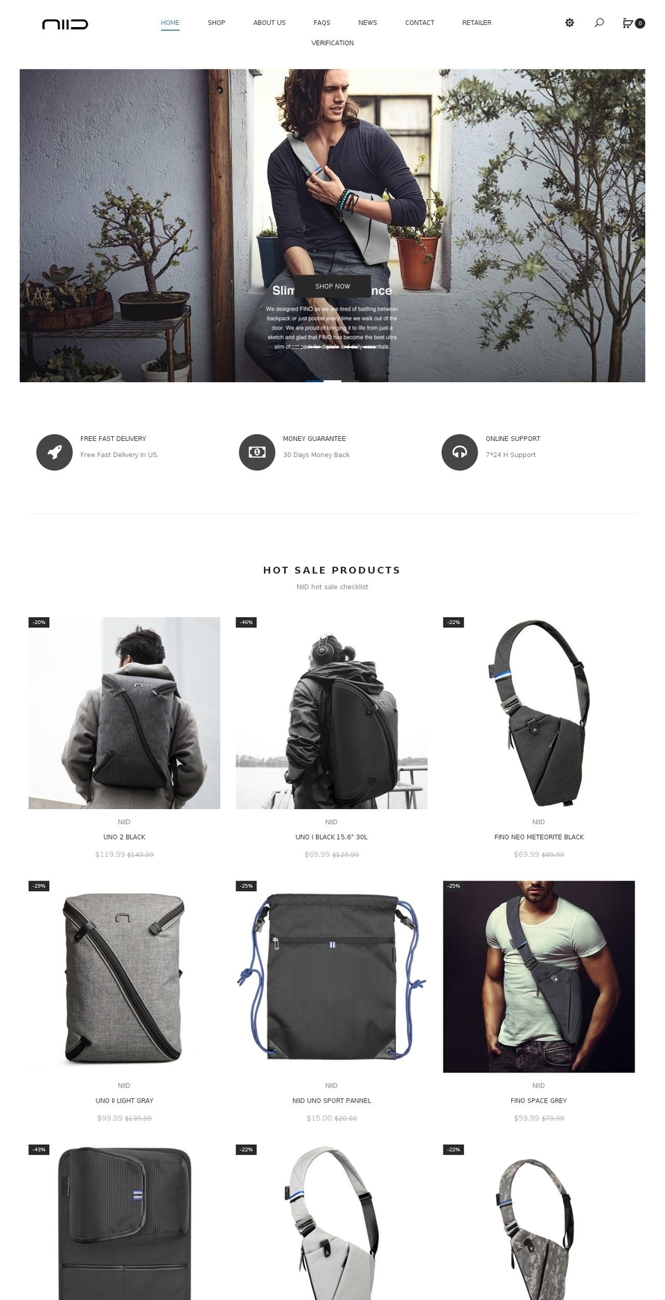 niid.com shopify website screenshot