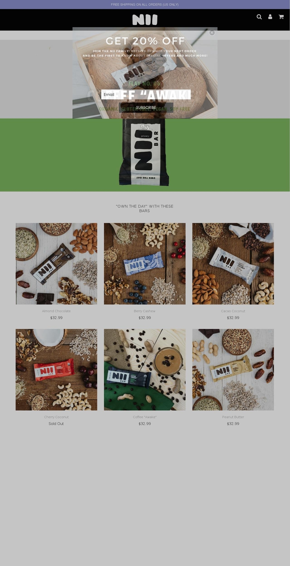niifood.com shopify website screenshot
