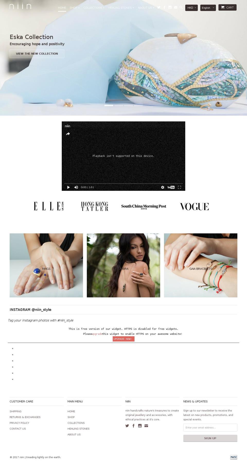 niinstyle.com shopify website screenshot