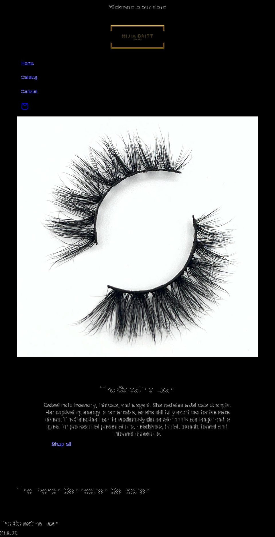 nijiabrittlashes.com shopify website screenshot