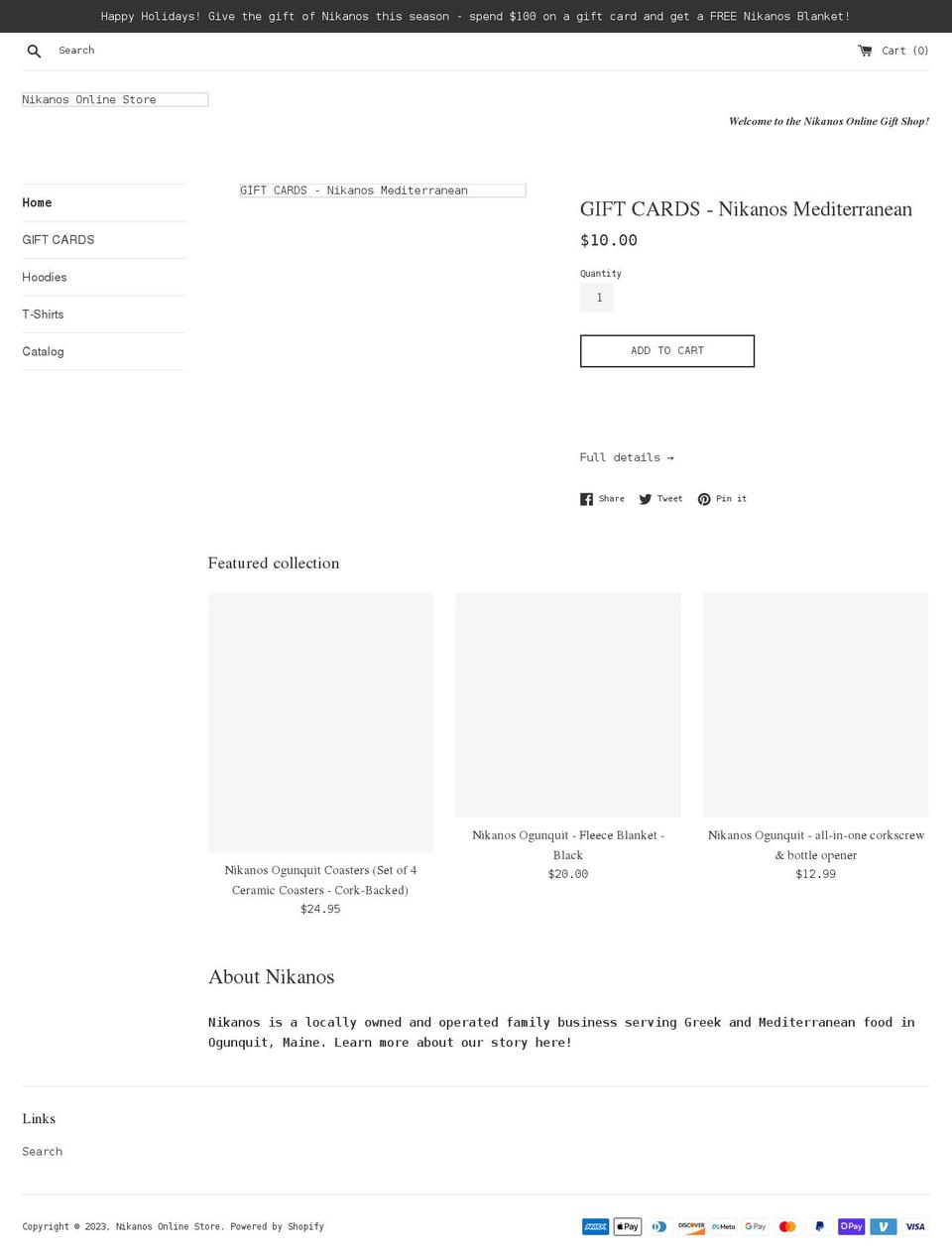 nikanos-online-store.myshopify.com shopify website screenshot