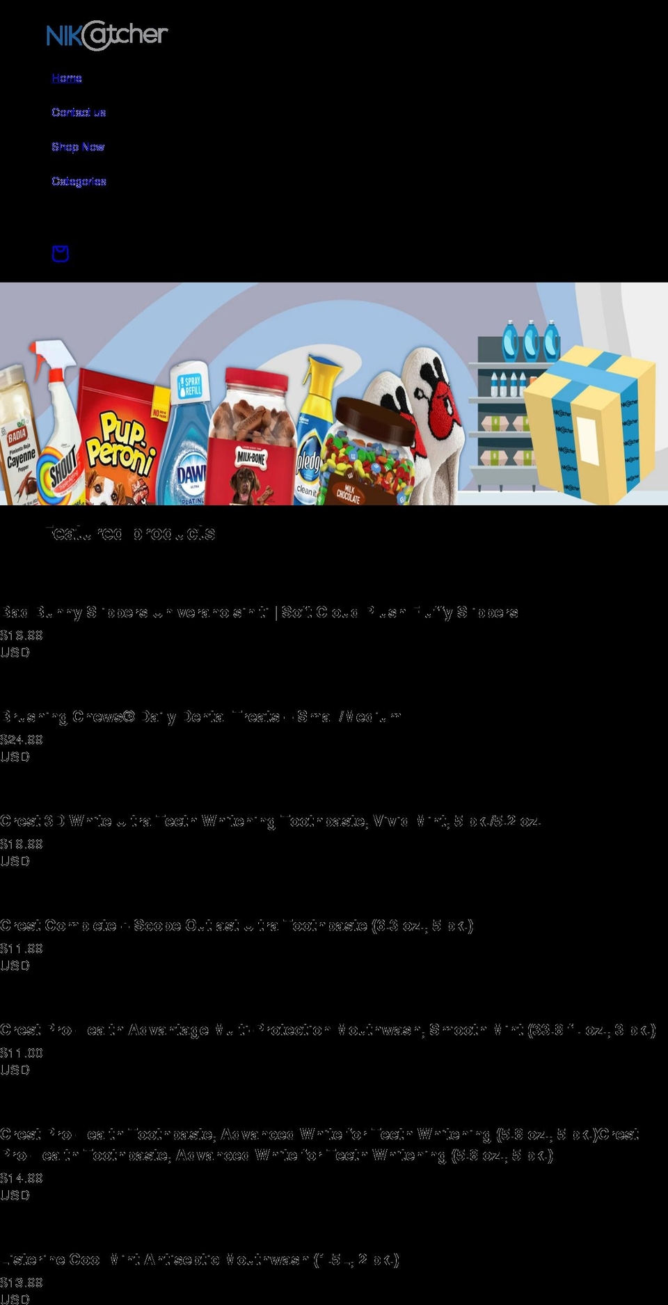 nikcatcher.com shopify website screenshot