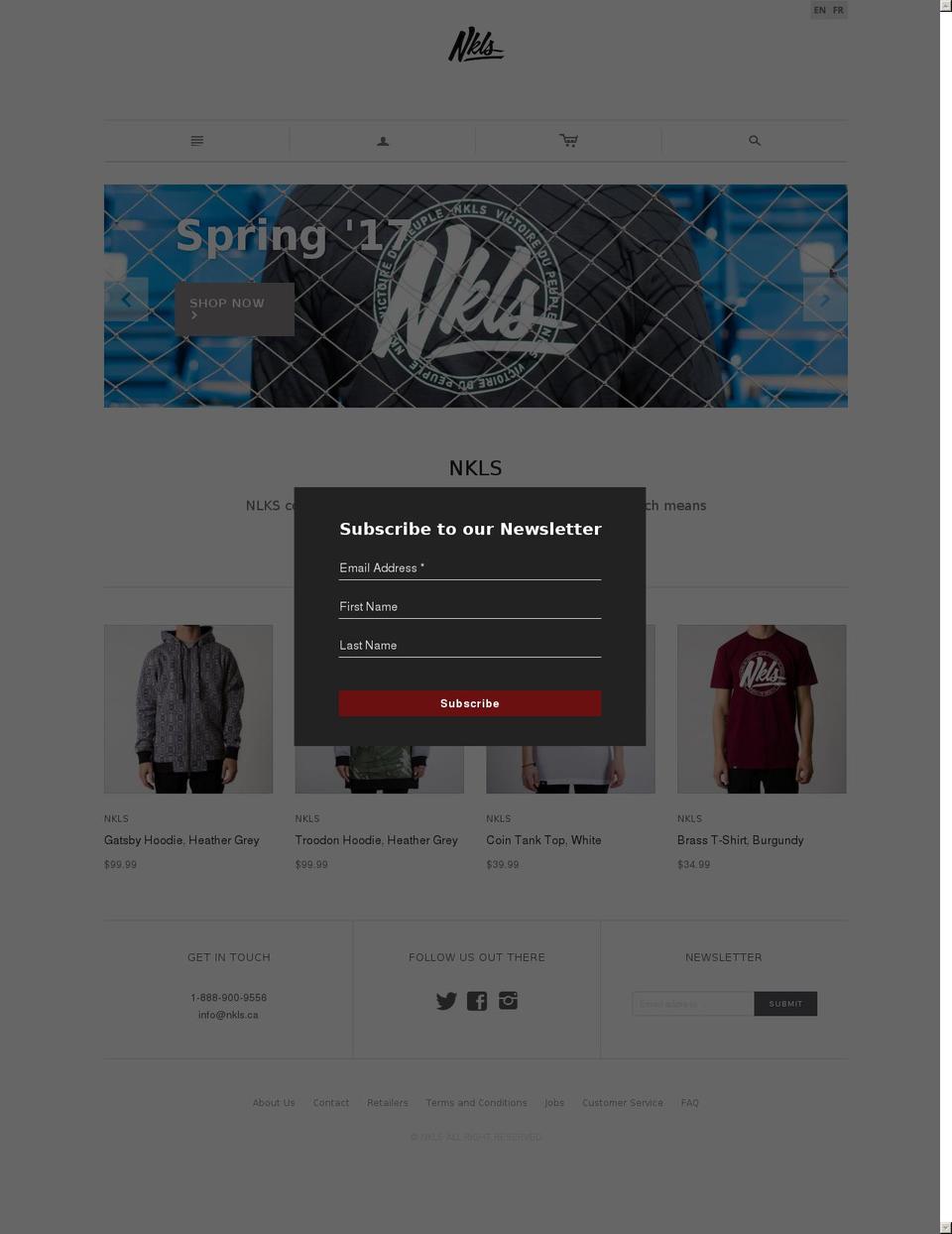 nikelaos.ca shopify website screenshot