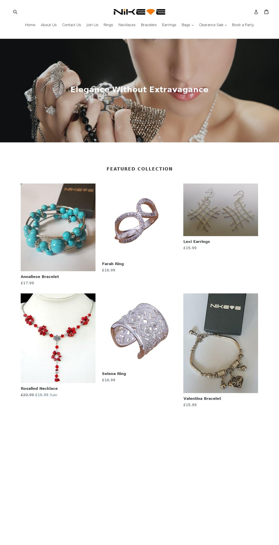 nikeve.com shopify website screenshot