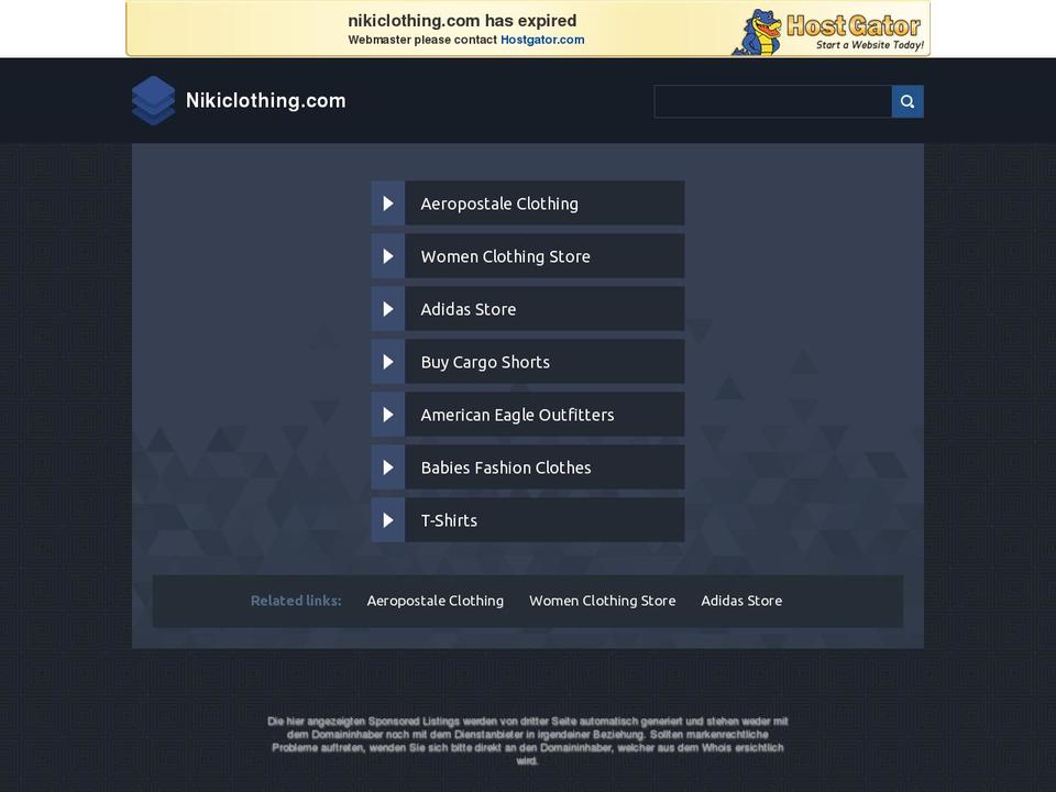 nikiclothing.com shopify website screenshot