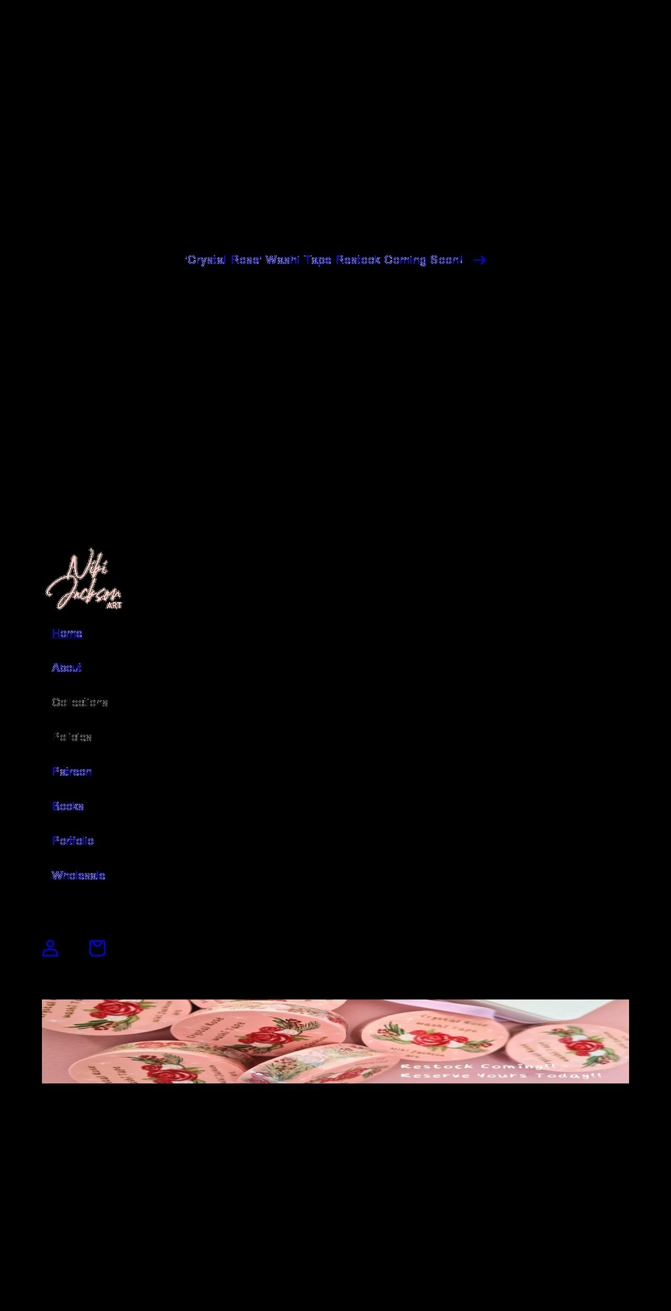 nikijacksonart.com shopify website screenshot