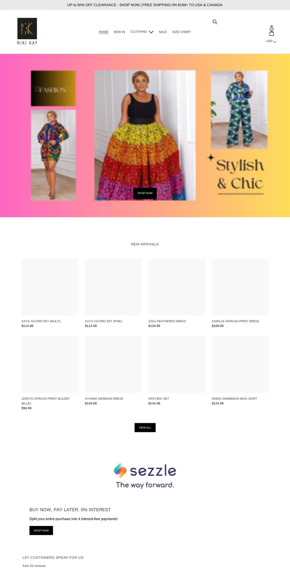 nikikay.com shopify website screenshot