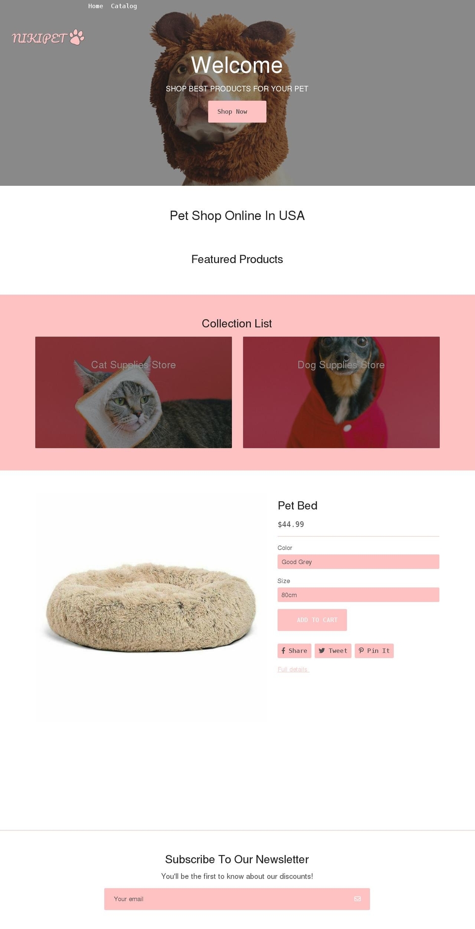 nikipet.com shopify website screenshot