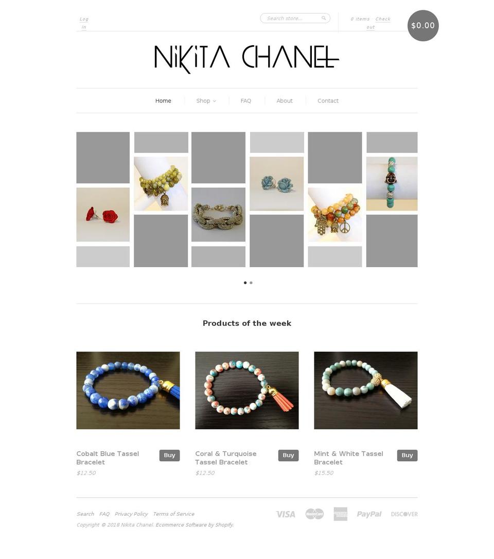 nikitachanel.com — Shopify storefront screenshot