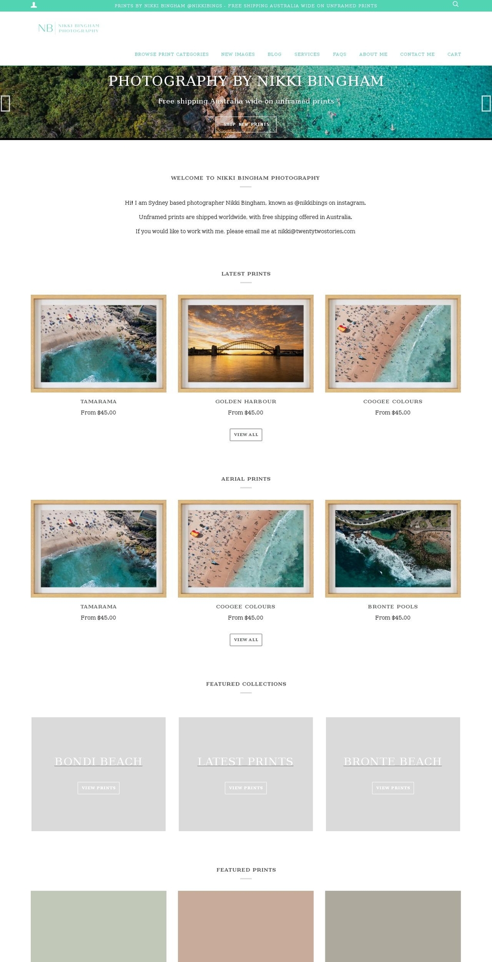 nikkibinghamphotography.com shopify website screenshot