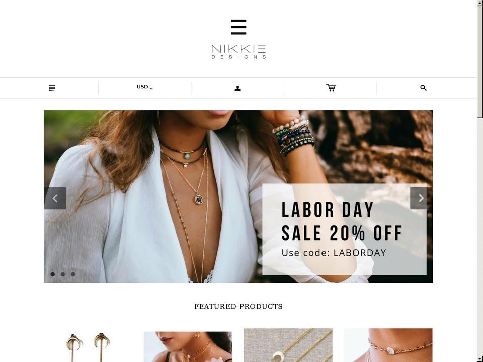 nikkiedesigns.com shopify website screenshot