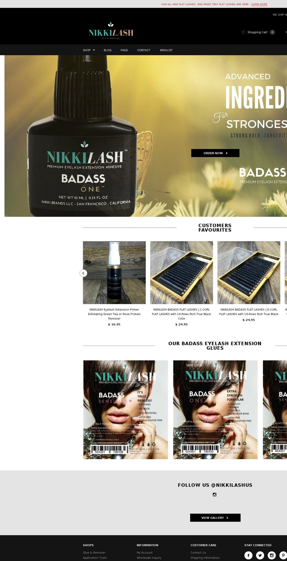 Current version Shopify theme site example nikkilash.com