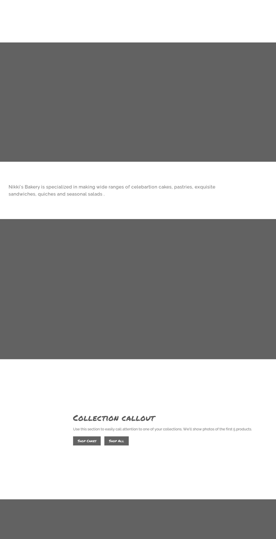 nikkisbakery.co.uk shopify website screenshot