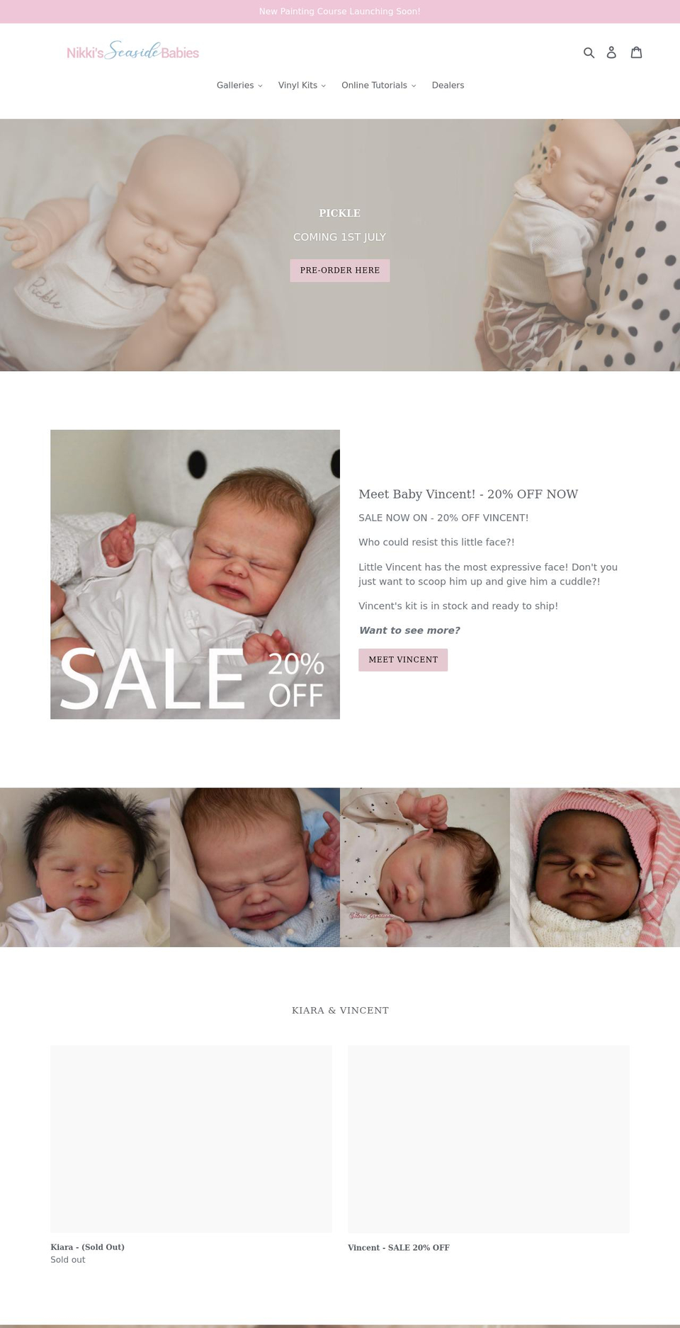 nikkisseasidebabies.co.uk shopify website screenshot