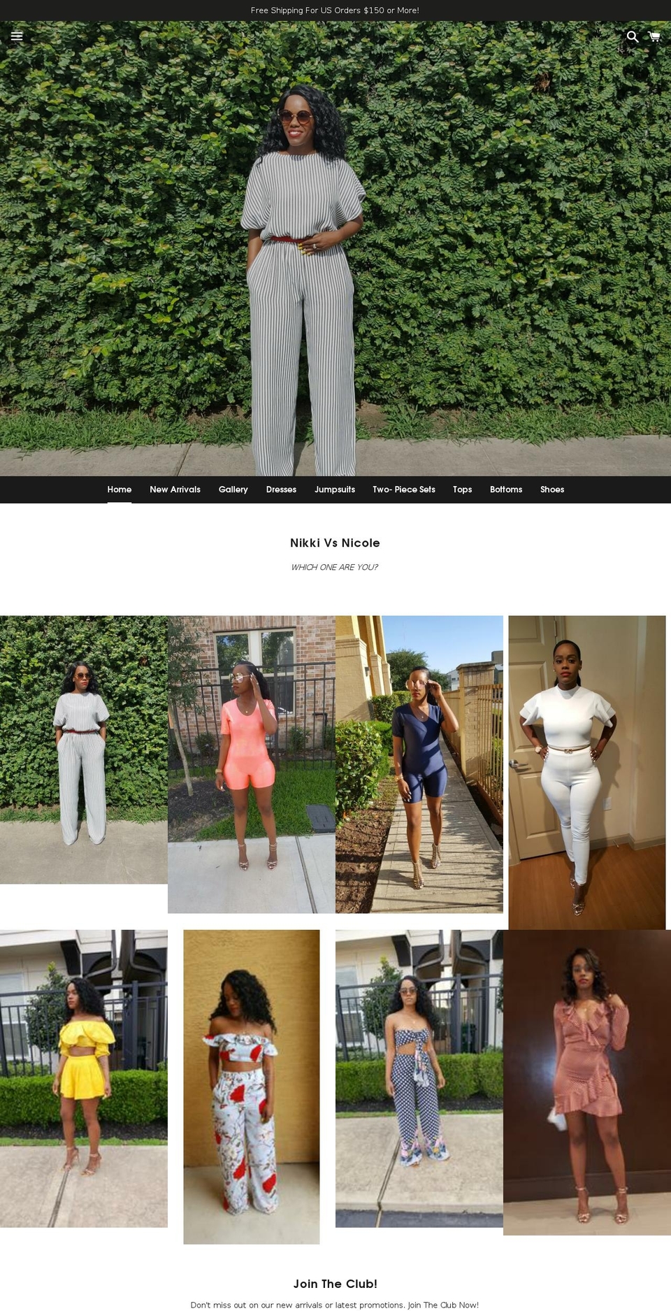 nikkivsnicole.com shopify website screenshot