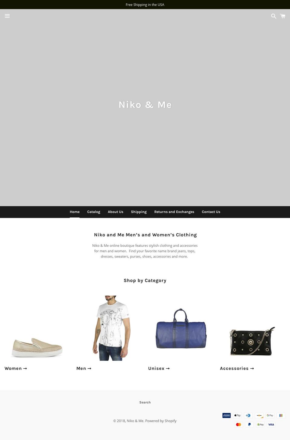 nikoandme.com — Shopify storefront screenshot