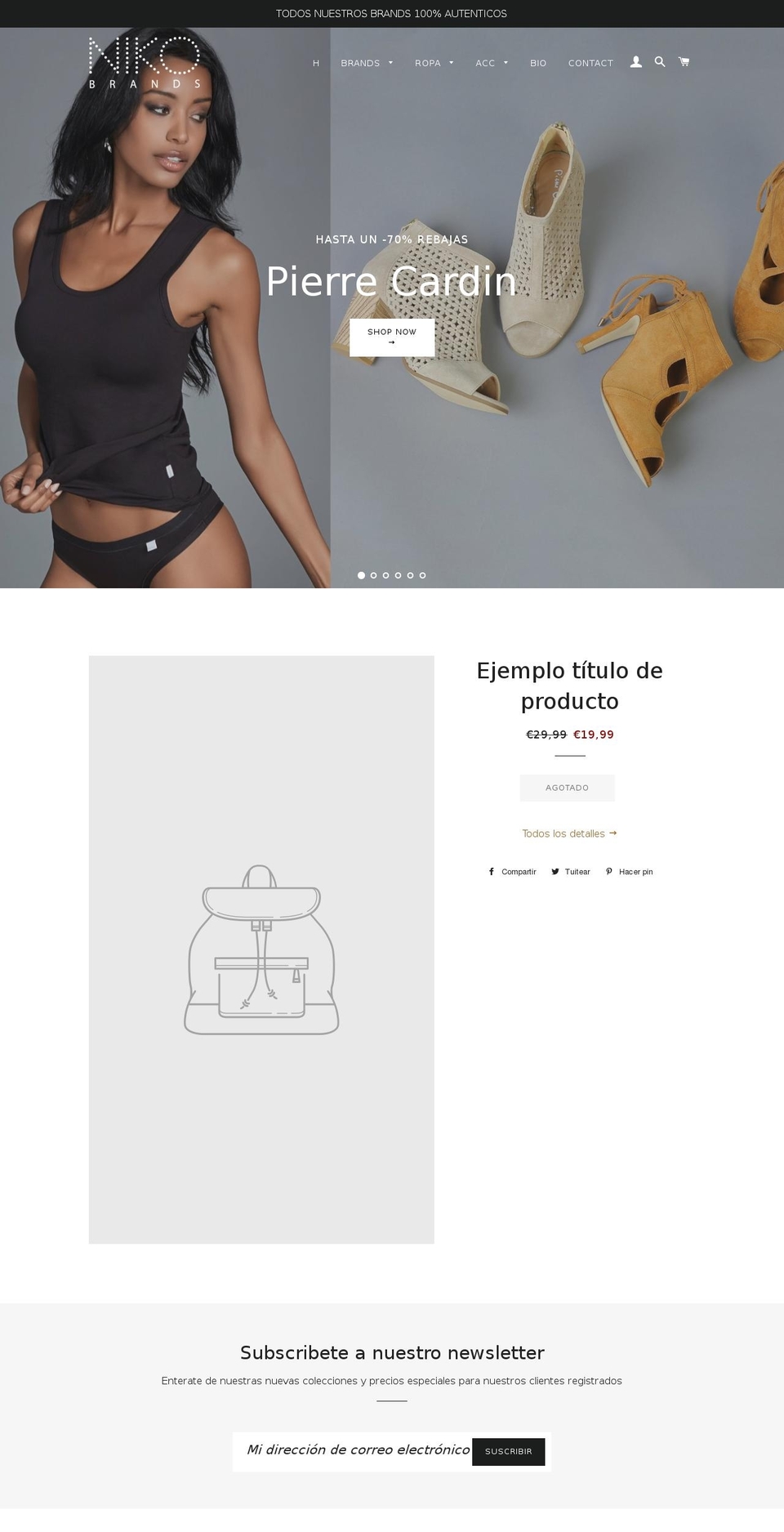 nikobrands.com — Shopify storefront screenshot