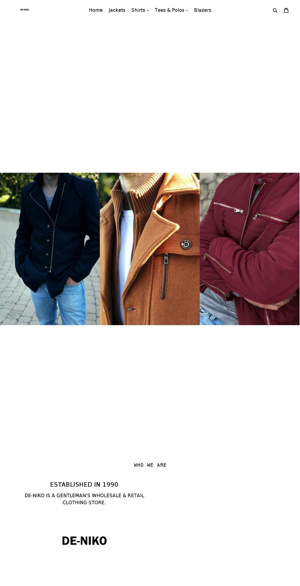nikoclothing.com shopify website screenshot