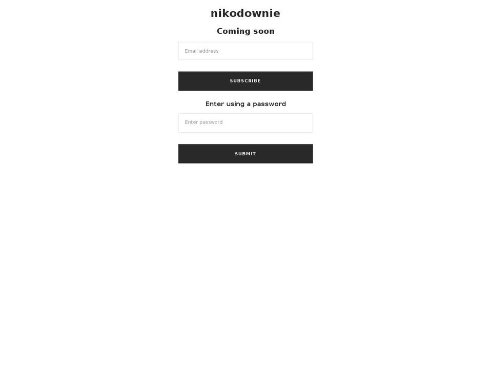 nikodownie.com — Shopify storefront screenshot