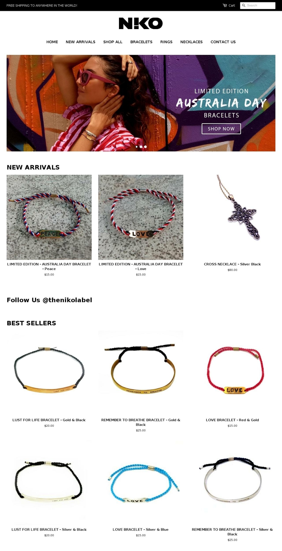 nikolabel.com shopify website screenshot