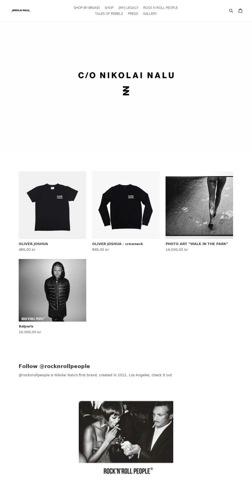 nikolainalu.com — Shopify storefront screenshot