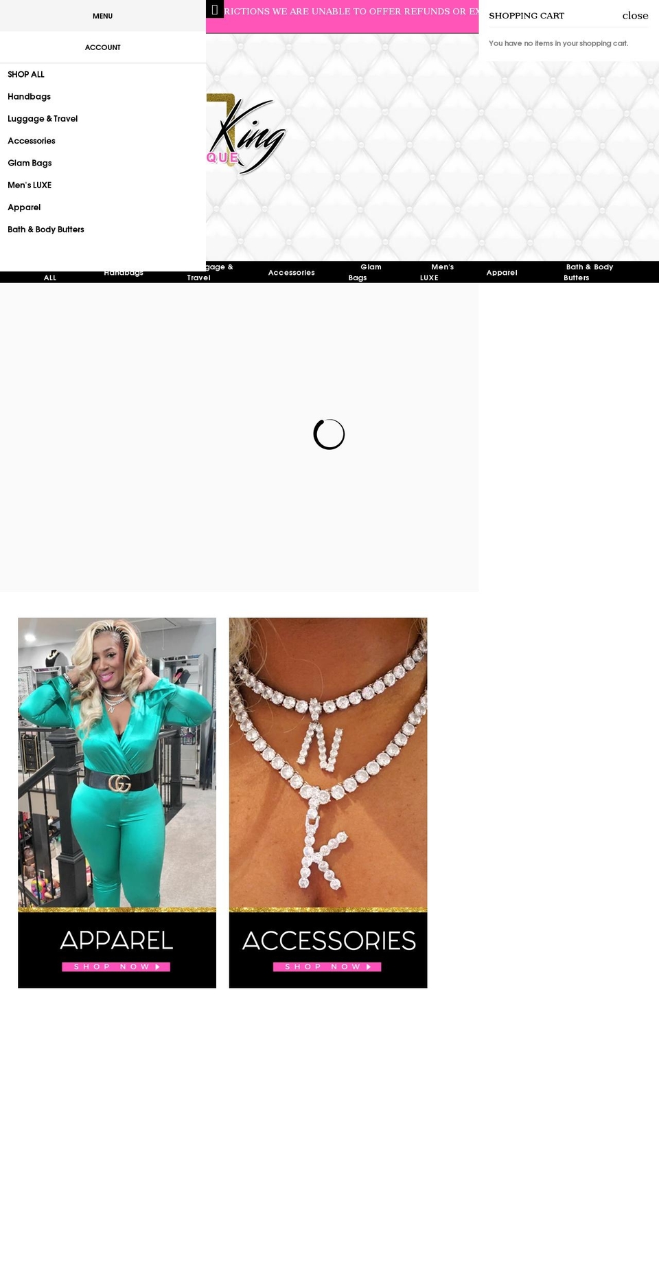 nikolekingglamboutique.com shopify website screenshot
