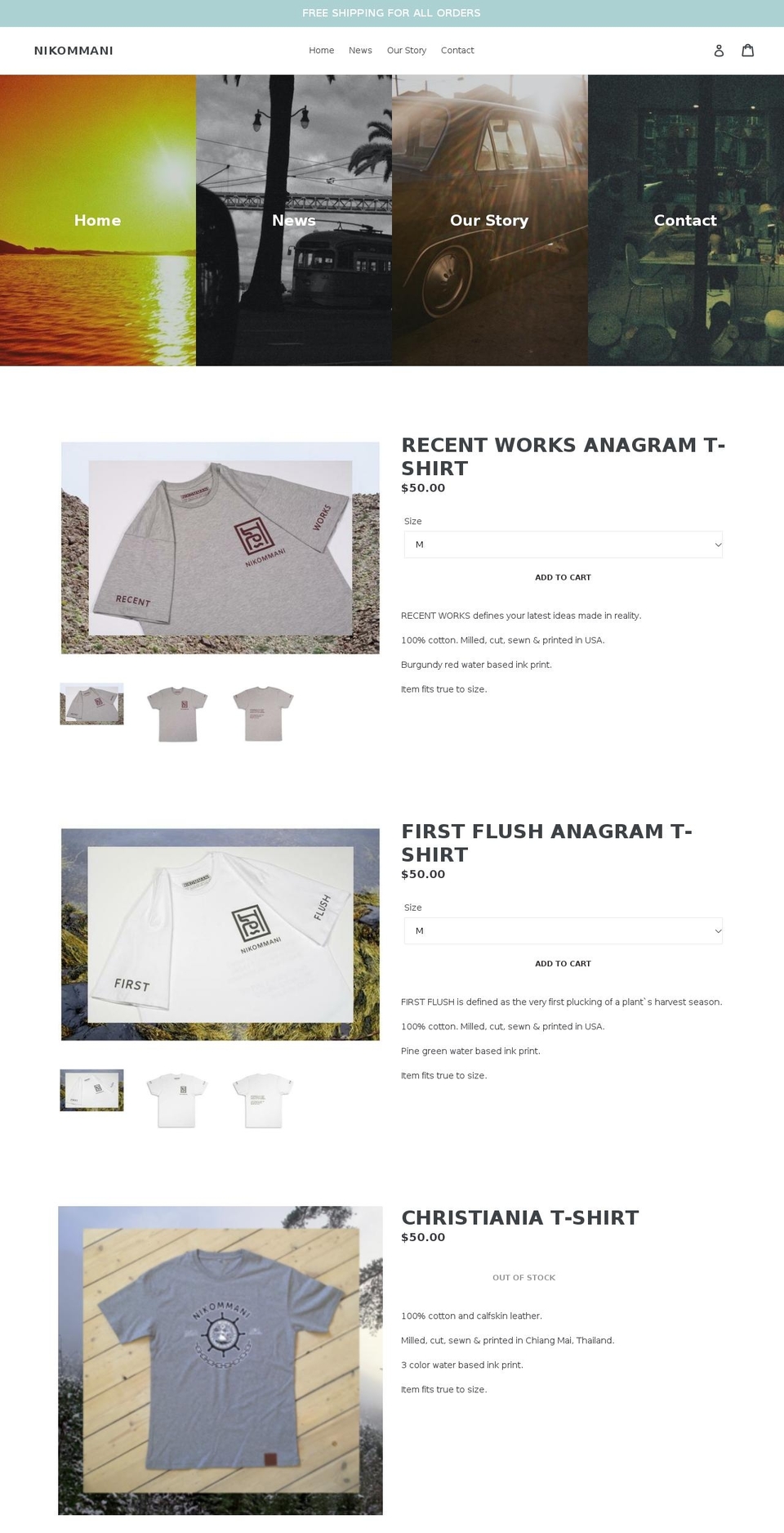 nikommani.com — Shopify storefront screenshot