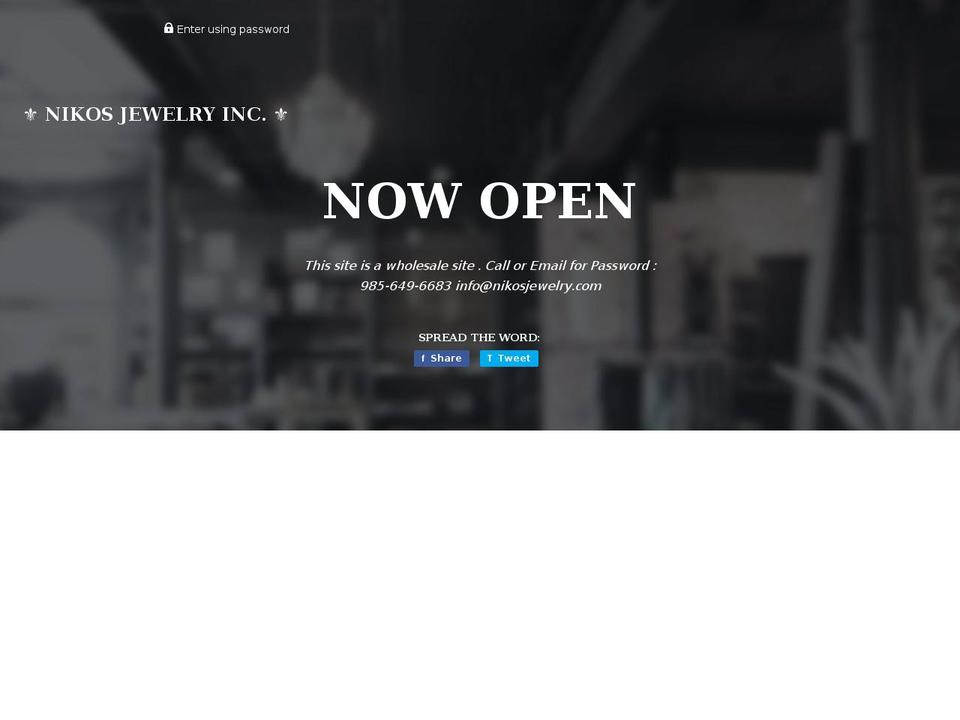 nikosjewelry.com — Shopify storefront screenshot