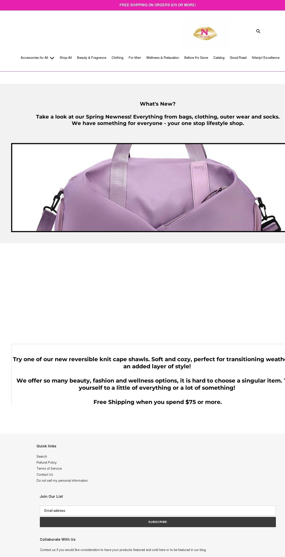 nilanjoboutique.com shopify website screenshot