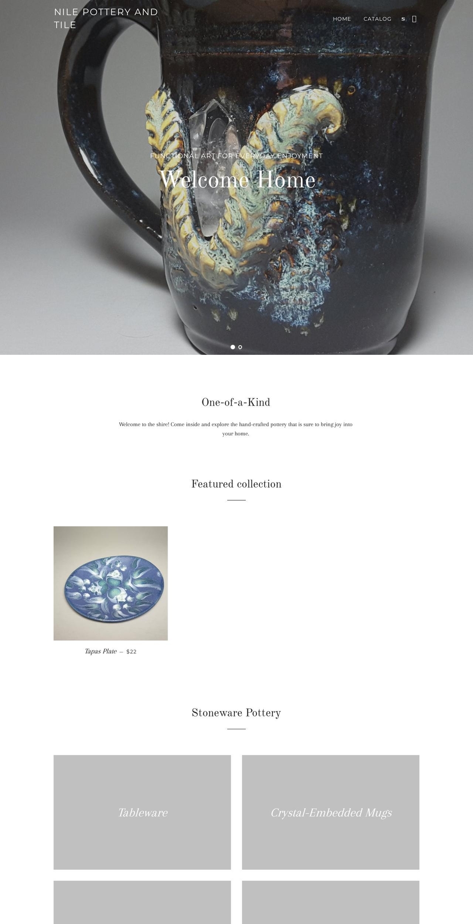 nilepotteryandtile.com — Shopify storefront screenshot