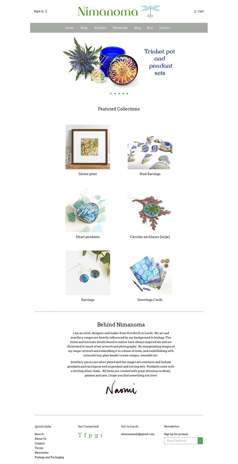 nimanoma.co.uk shopify website screenshot