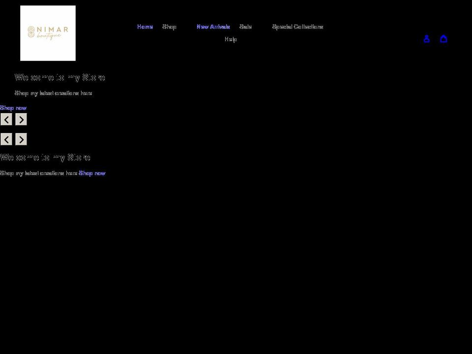 nimarboutique.com shopify website screenshot