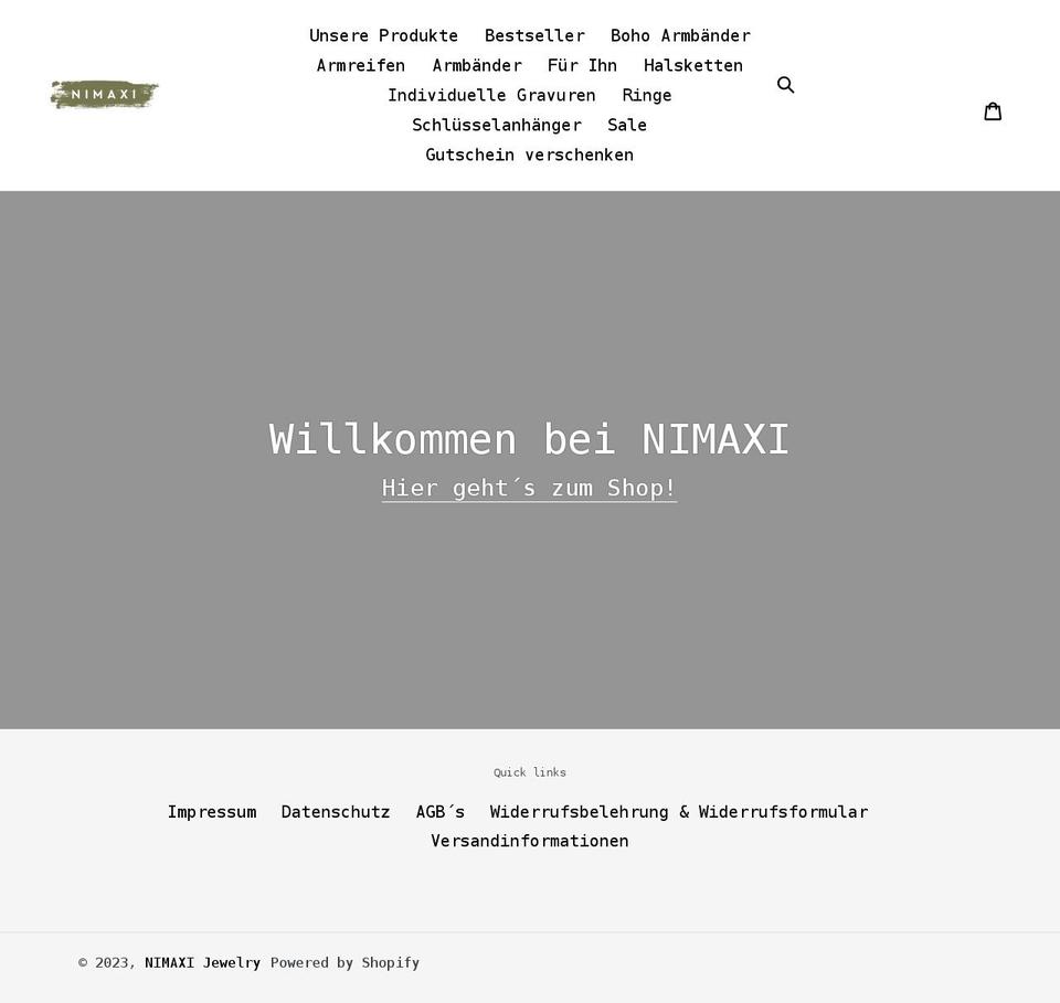 nimaxi-online.com shopify website screenshot