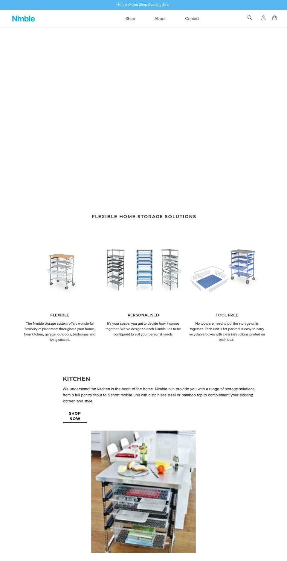 nimbleathome.com — Shopify storefront screenshot