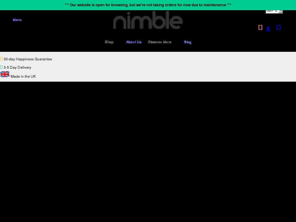 nimblebabies.com shopify website screenshot