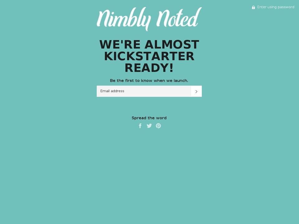 nimblynoted.com — Shopify storefront screenshot