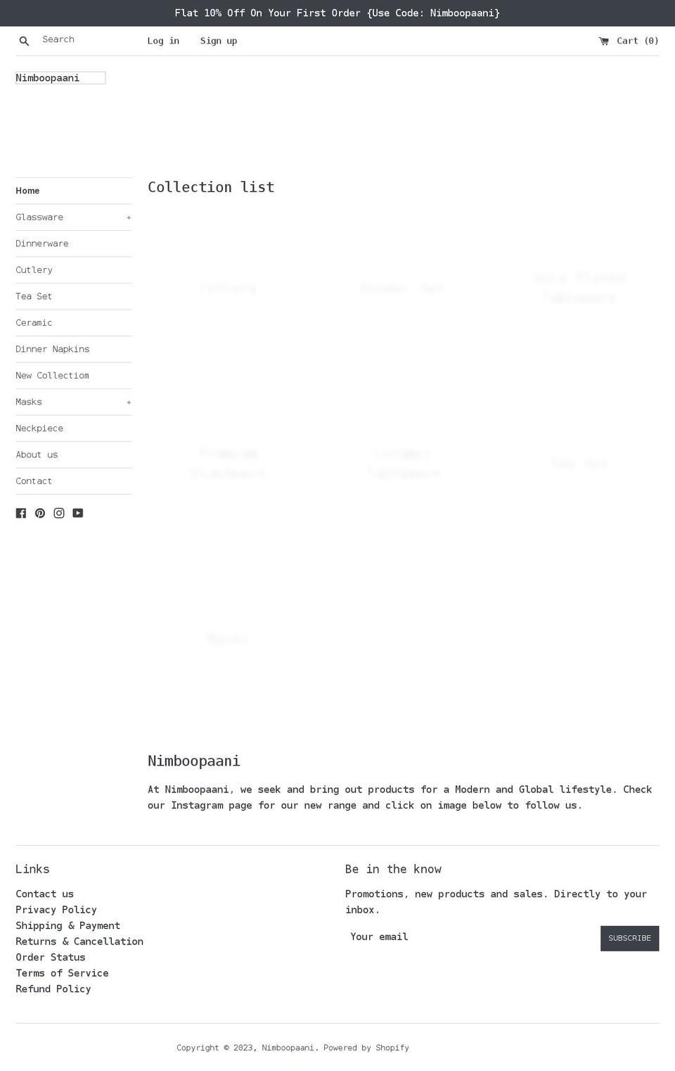 nimboopaani.com shopify website screenshot